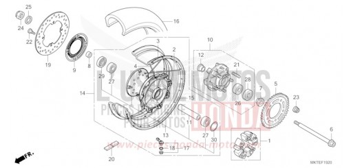 ROUE ARRIERE ADV750T de 2026